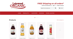 Desktop Screenshot of lakewoodorganicjuice.com