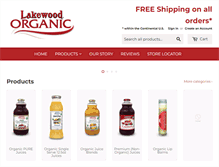 Tablet Screenshot of lakewoodorganicjuice.com